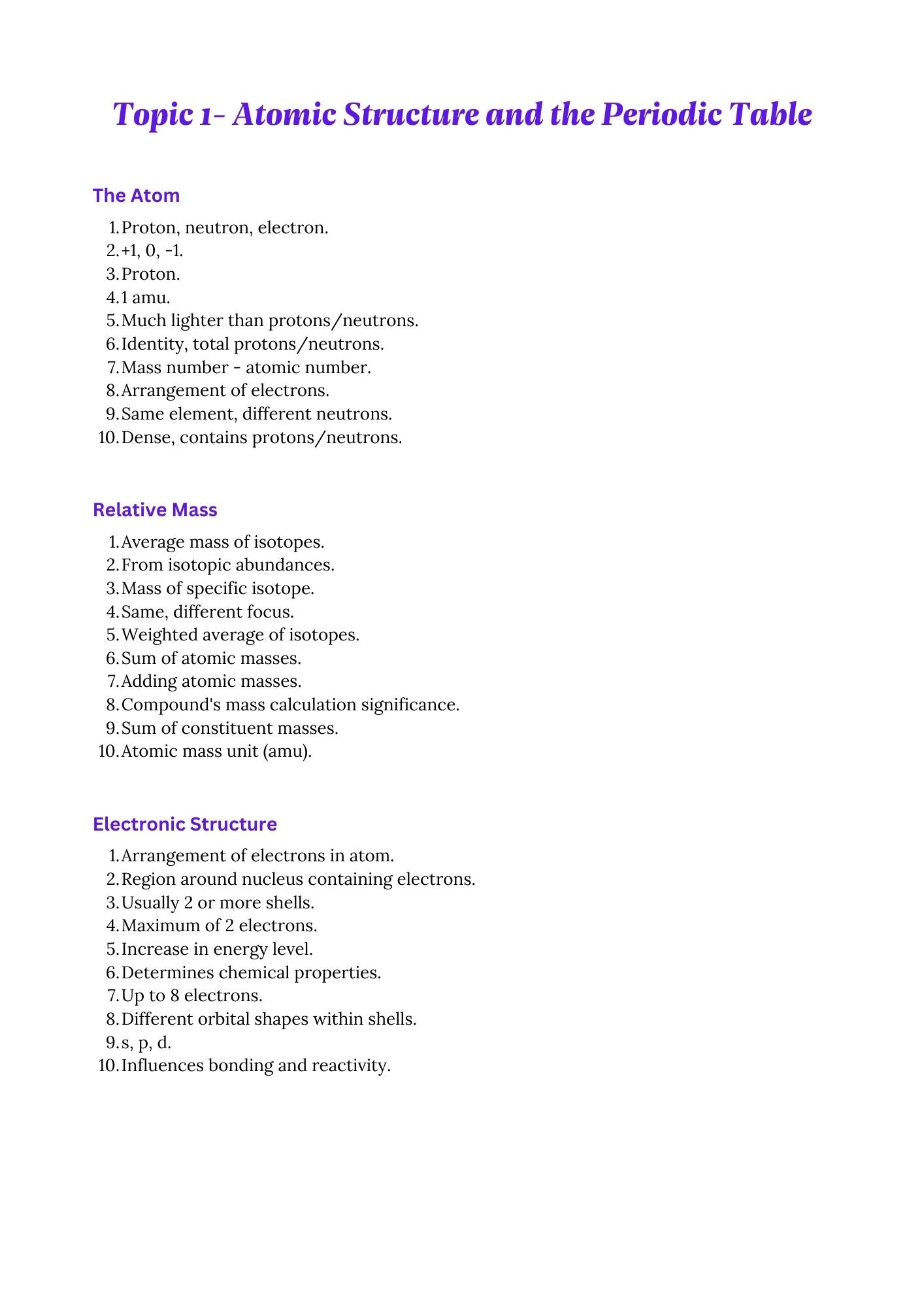 A Level Chemistry- Edexcel