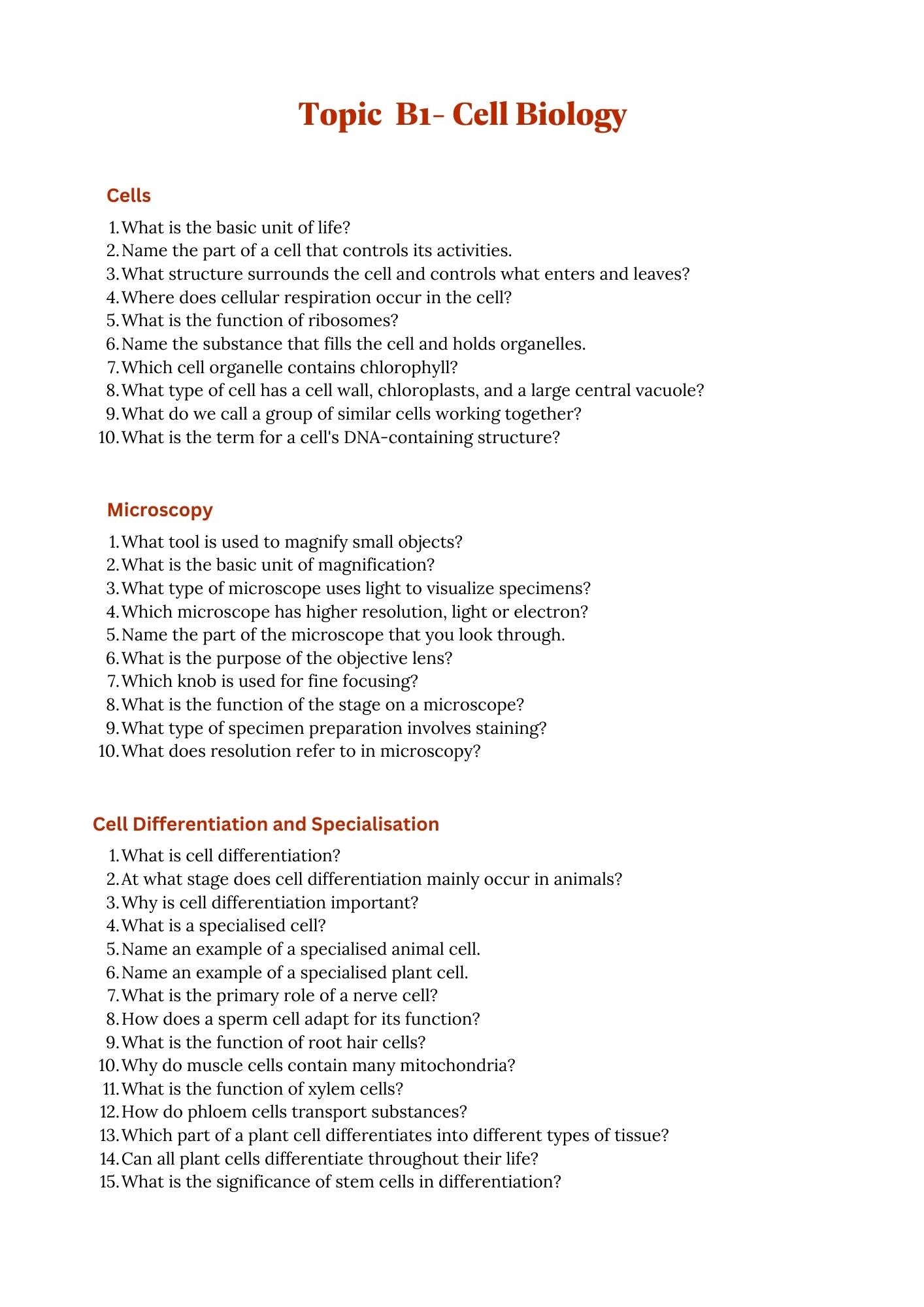 GCSE- Triple Science- AQA