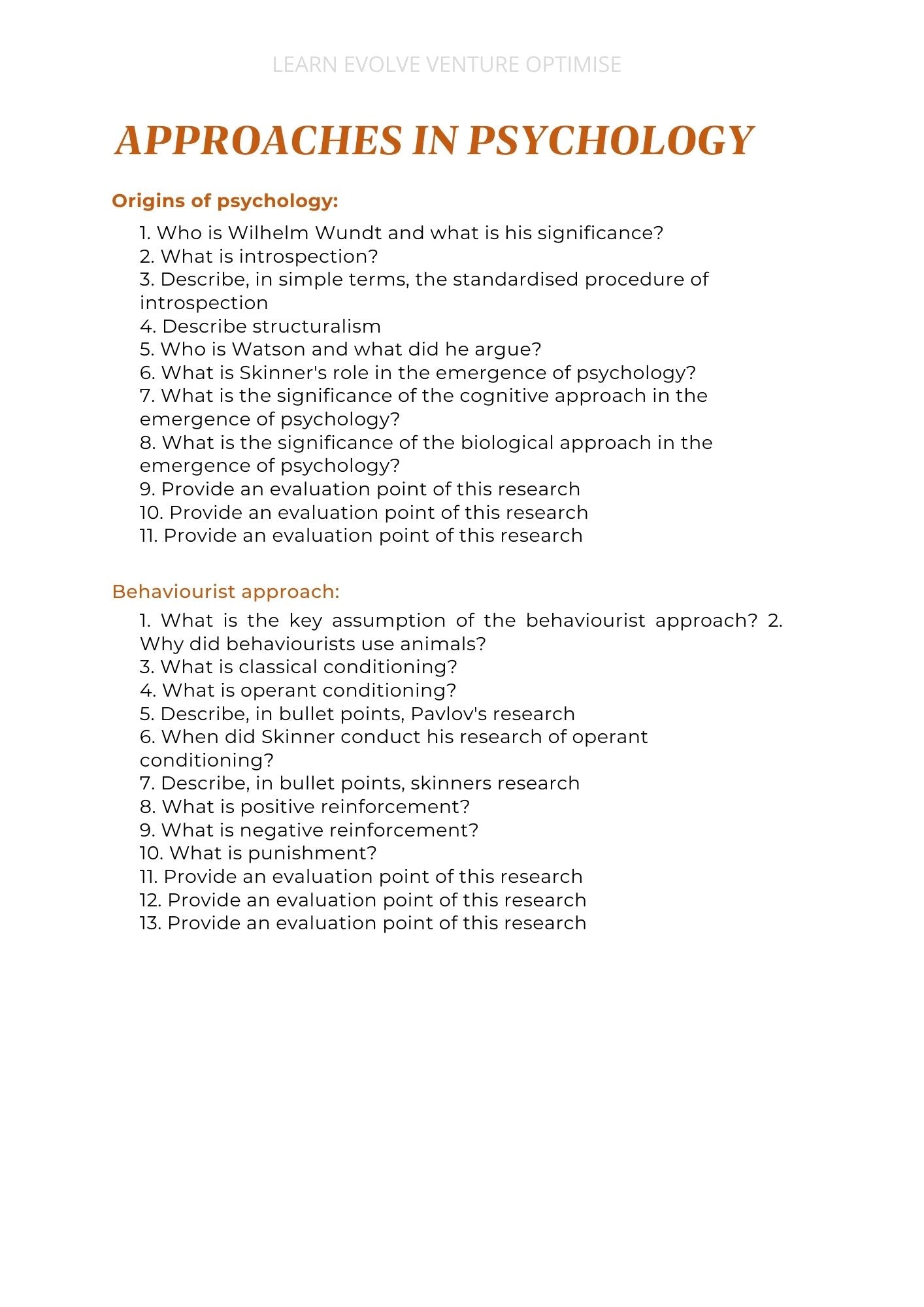 A level Psychology- AQA