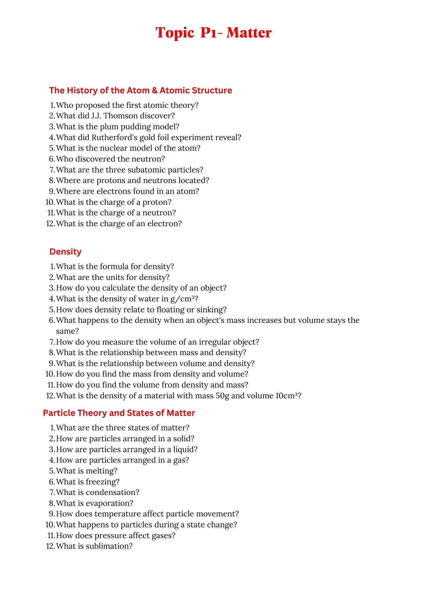 GCSE- Triple Science- OCR