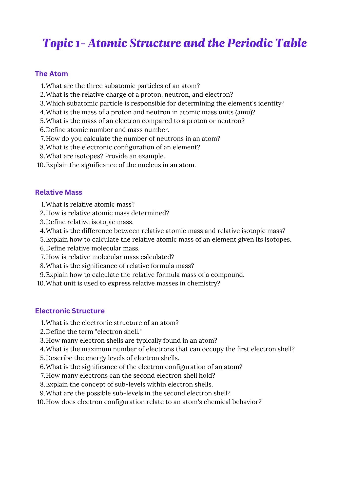 A Level Chemistry- Edexcel