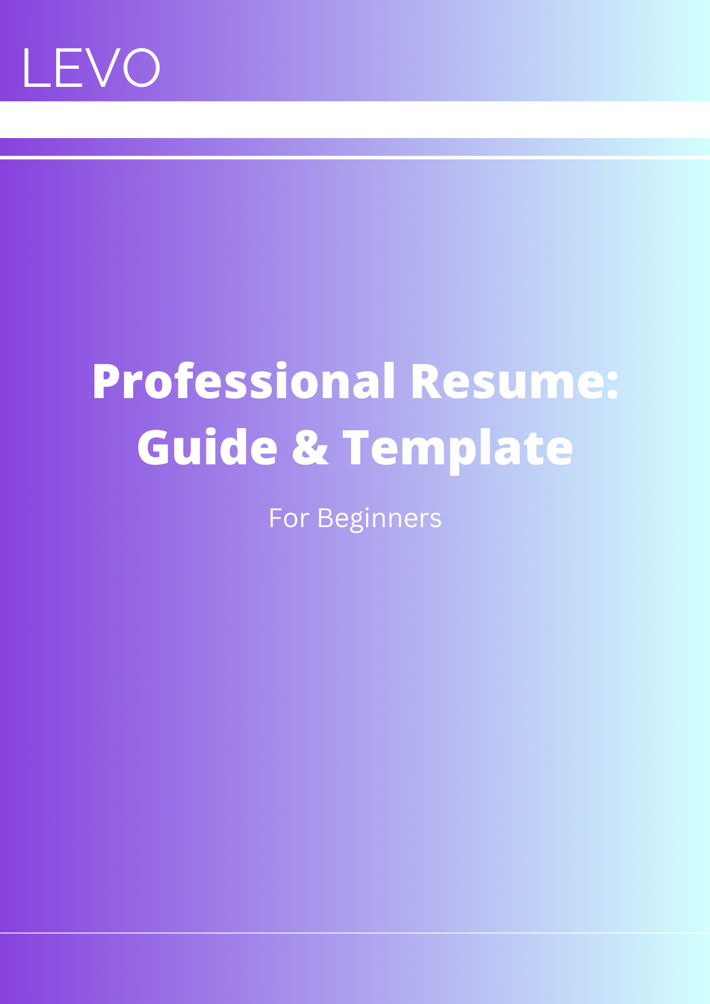 CV Guide, Template & Pitch