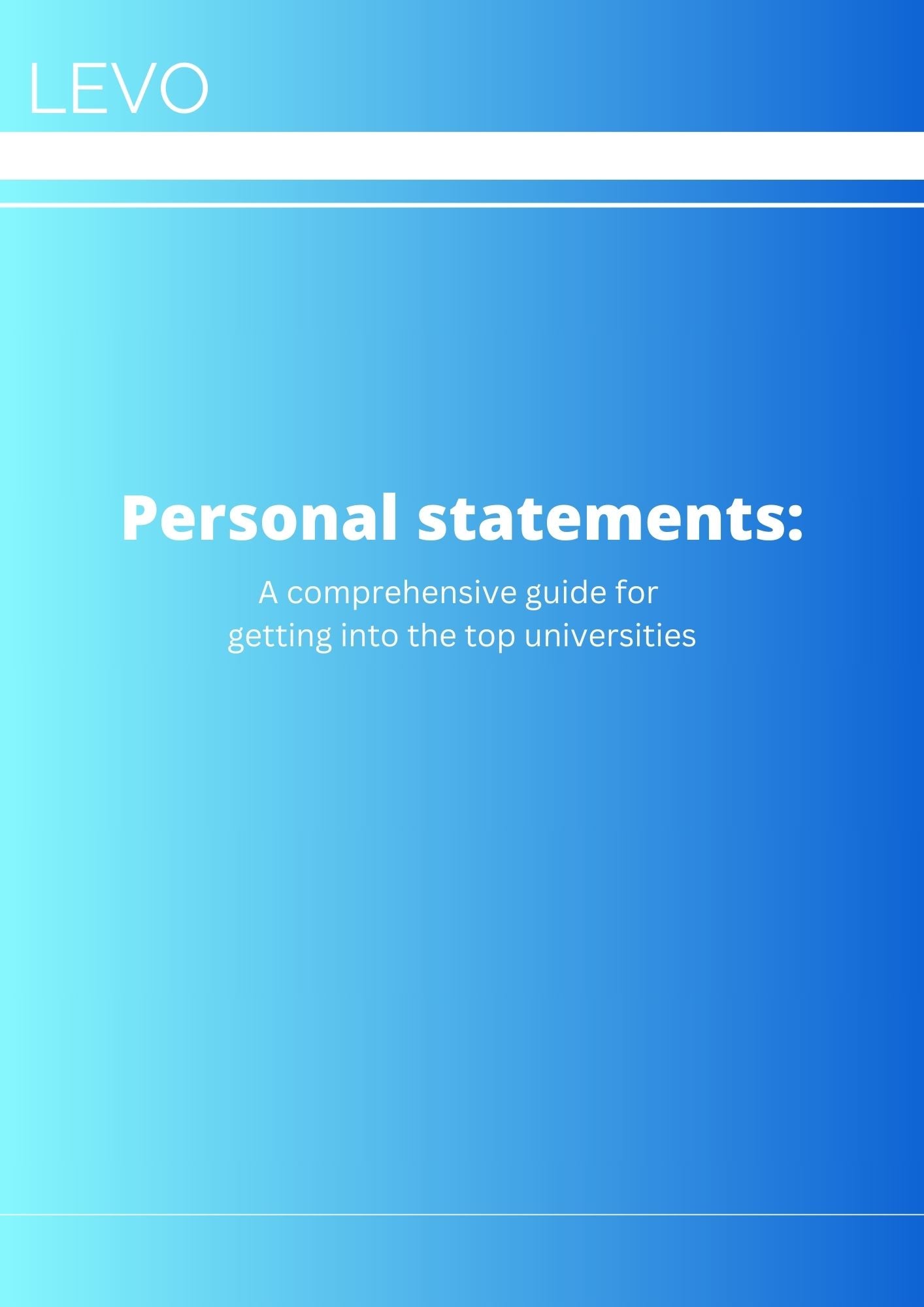 Personal Statement Guide- 2024/2025