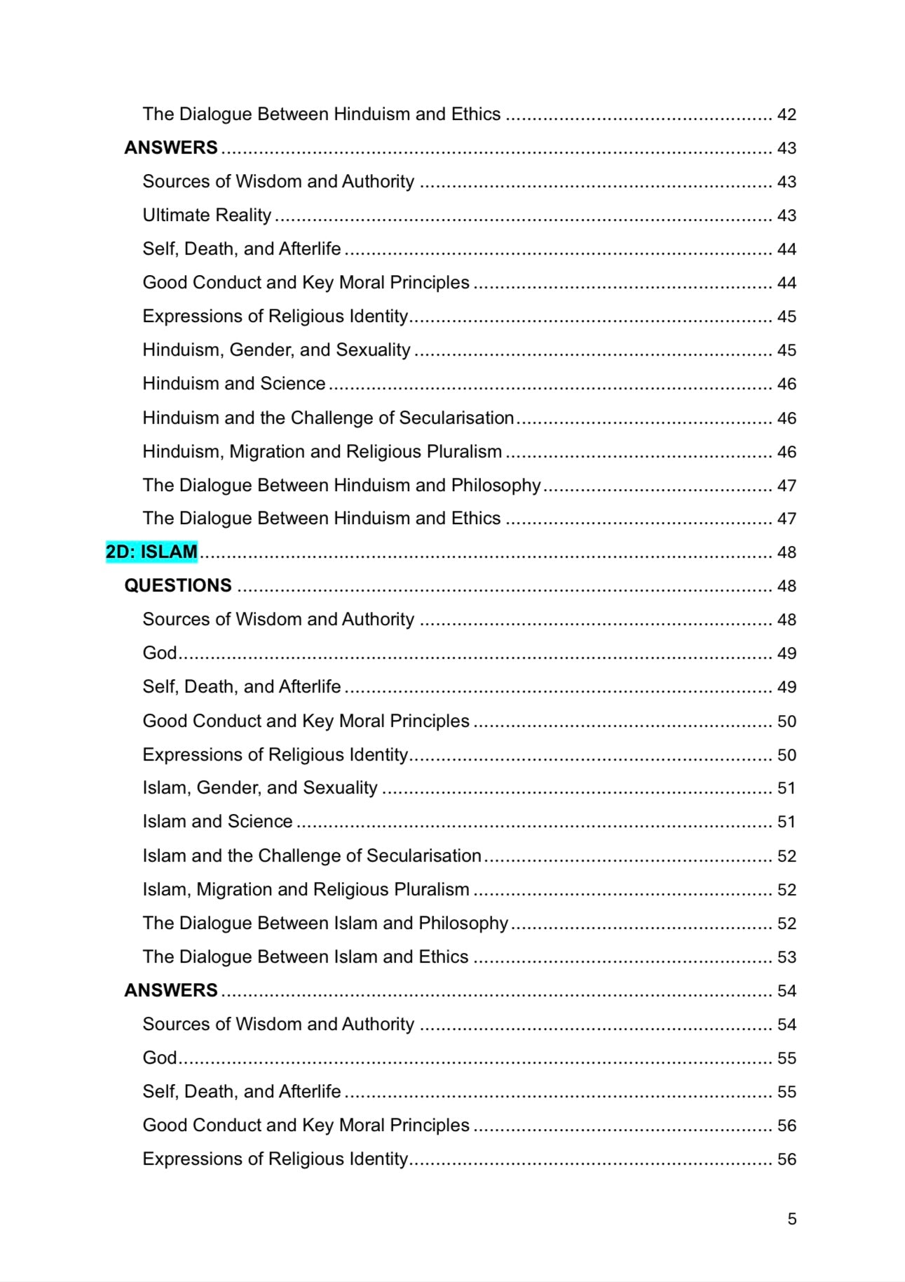 AQA A Level Religious Studies