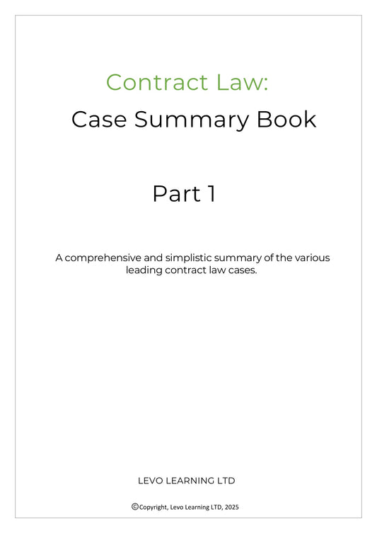 Contract Law Case Summary Book P1.