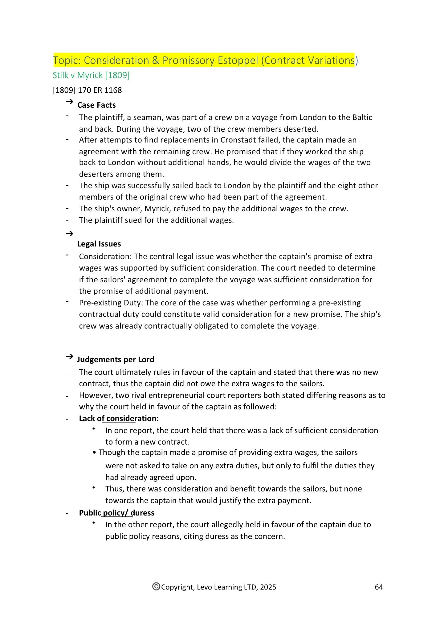 Contract Law Case Summary Book P1.