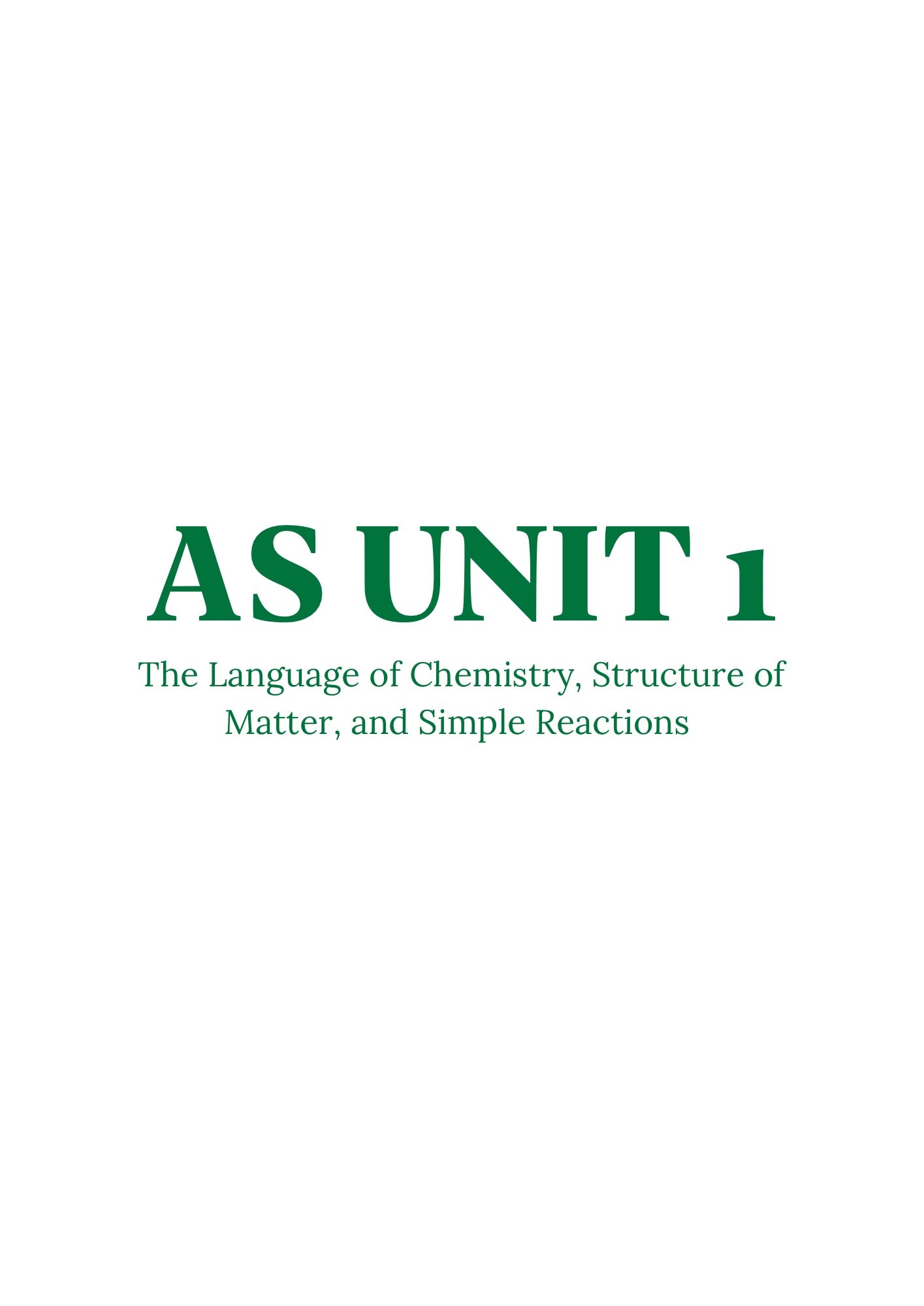 WJEC A level Chemistry